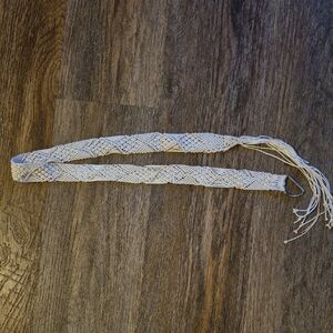 Handmade Cream Boho Macrame Belt Adjustable Size